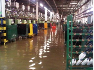 Inundacion en una fábrica